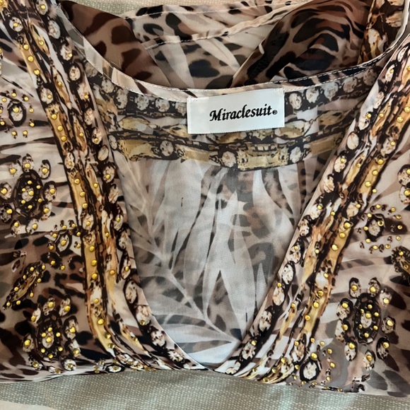 LIKE NEW, MIRACLESUIT EMBELLISHED COVER UP - Picture 9 of 9
